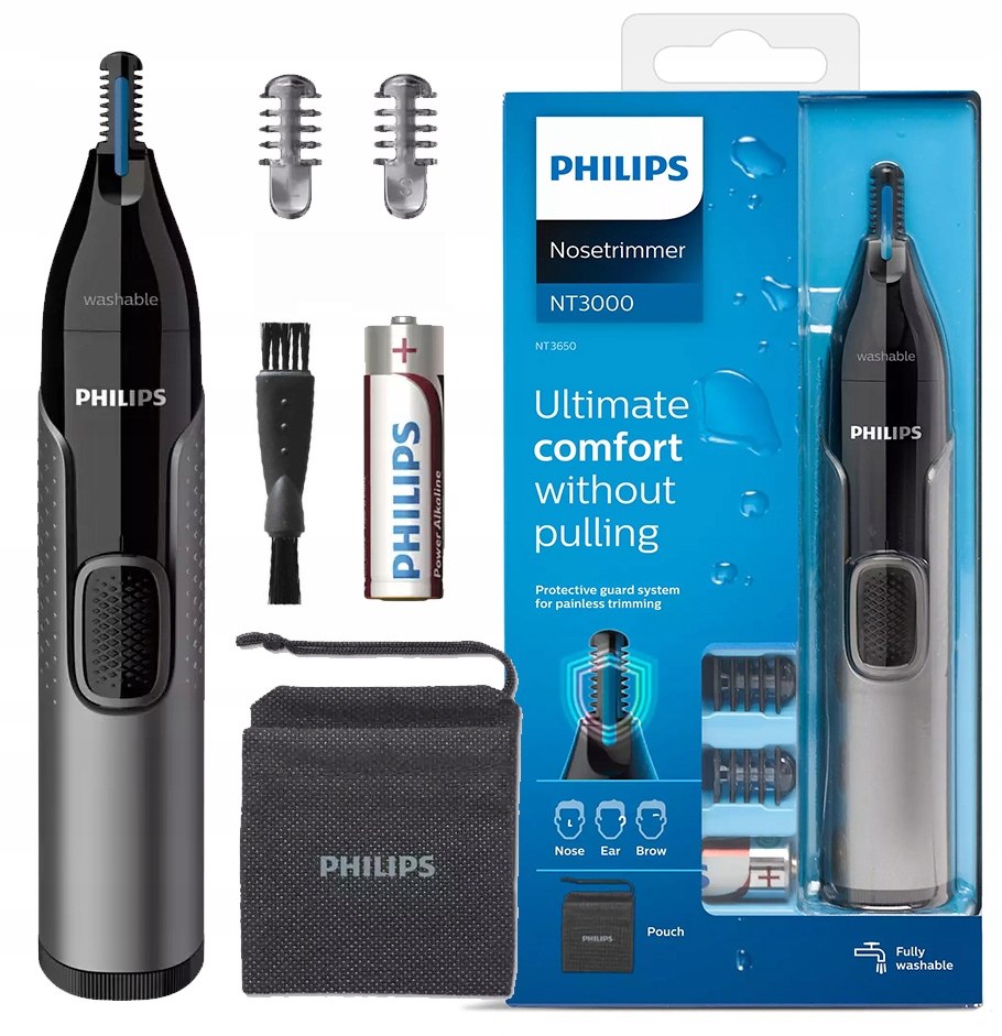 Zastřihovač Nosu Obočí Do Uší Philips Holicí Strojek Pouzdro Na Baterie