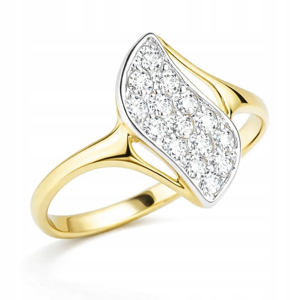 Złoty Pierścionek 333 Z Cyrkoniami R.15