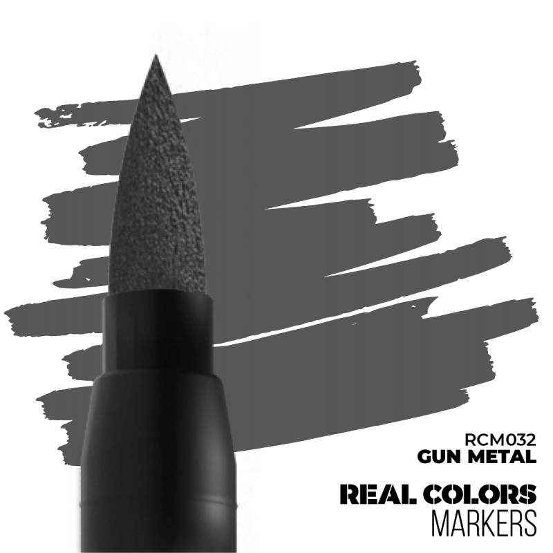 AK Interactive Real Colors Marker RCM032 Gun Metal farba akrylowa w pisaku Nazwa Ak RCM032 GUN METAL - RC MARKER