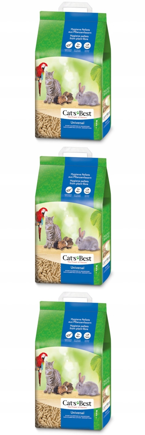 Univerzální dřevěné stelivo Cat's Best 3x7l