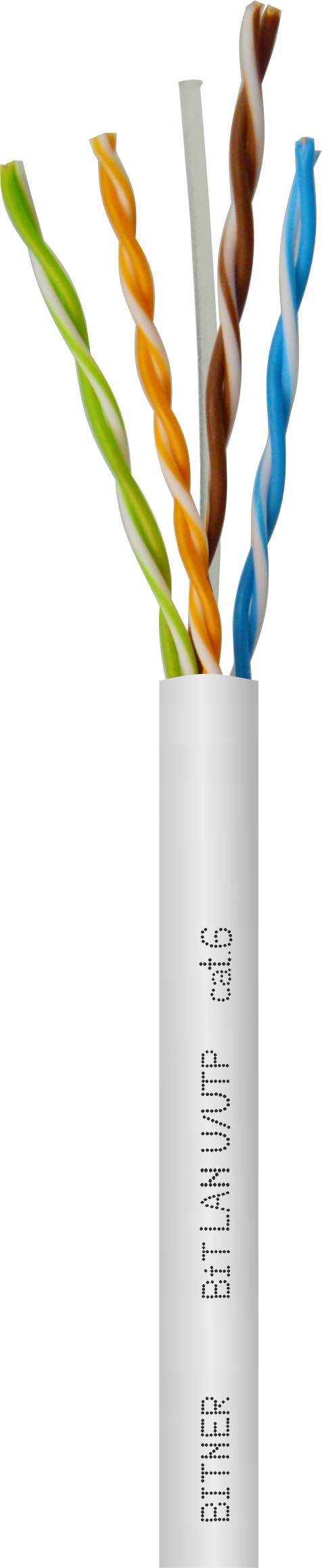 Skrętka, kabel, Bitner U/utp cat.6 drut 1m. 0761