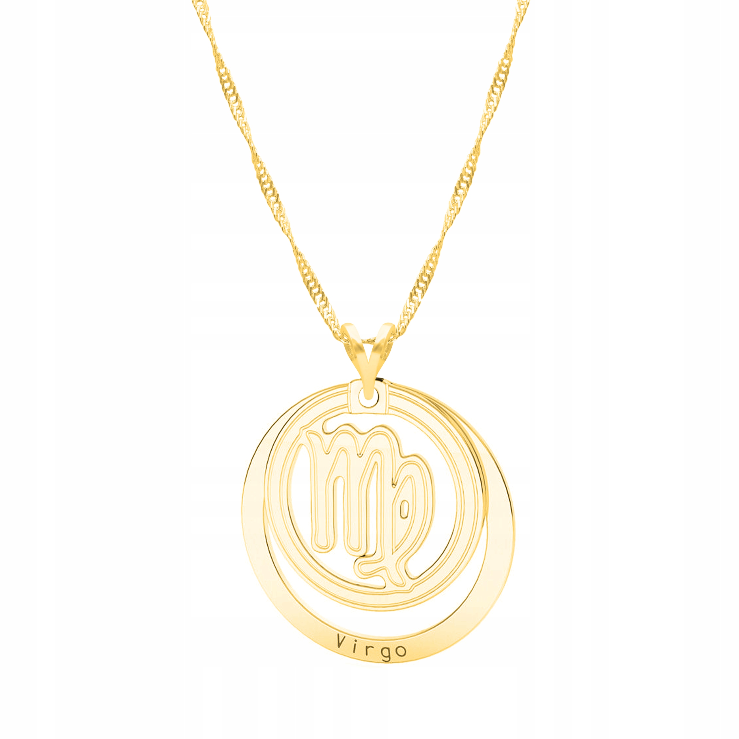 Řetízek zlatý náhrdelník 925 Znamení Zvěrokruhu Panna