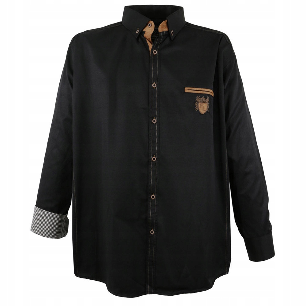 Lavecchia košile pánská 1980 nadměrná velikost 6XL černá
