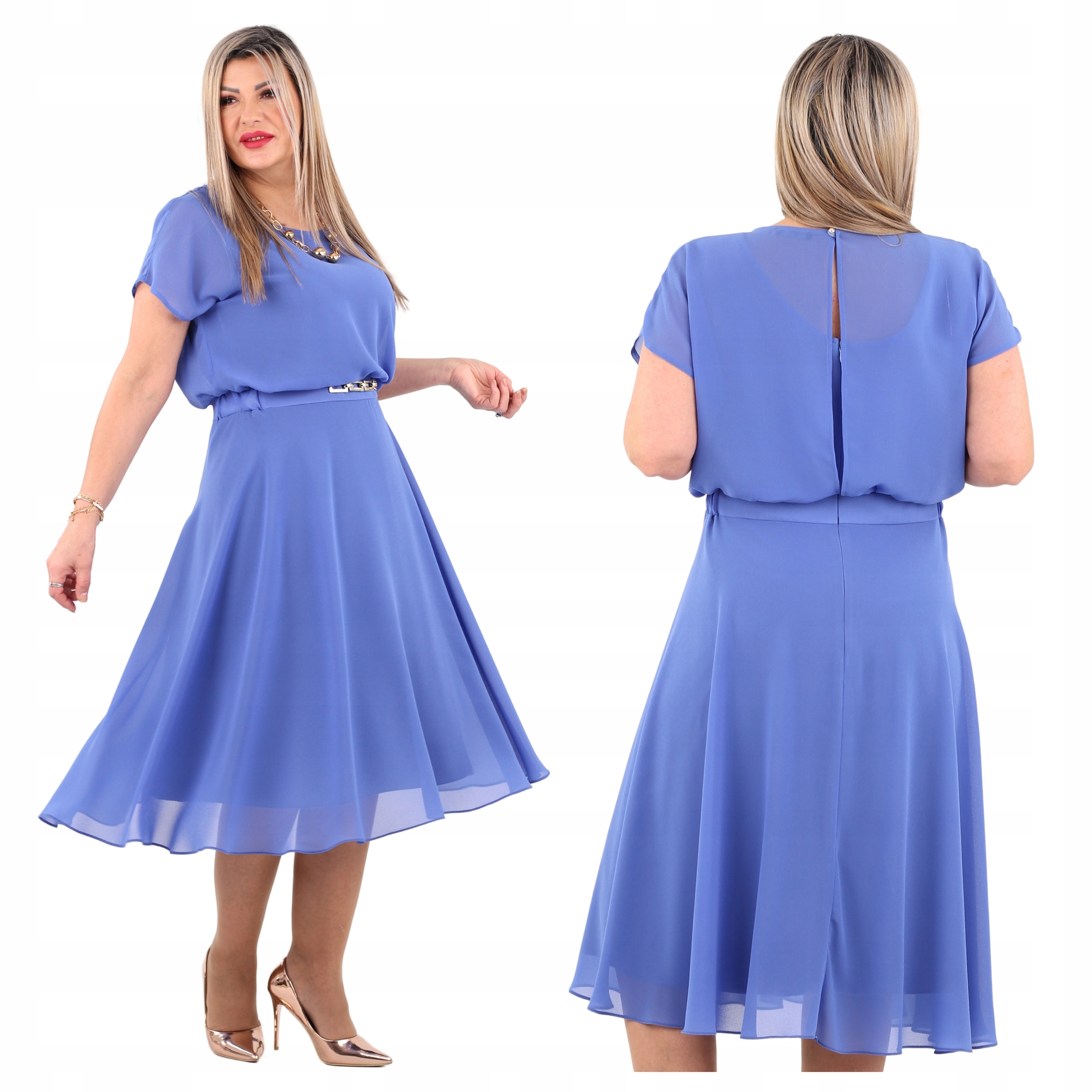 Sukienka rozkloszowana na wesele Polski Producent duże rozmiary