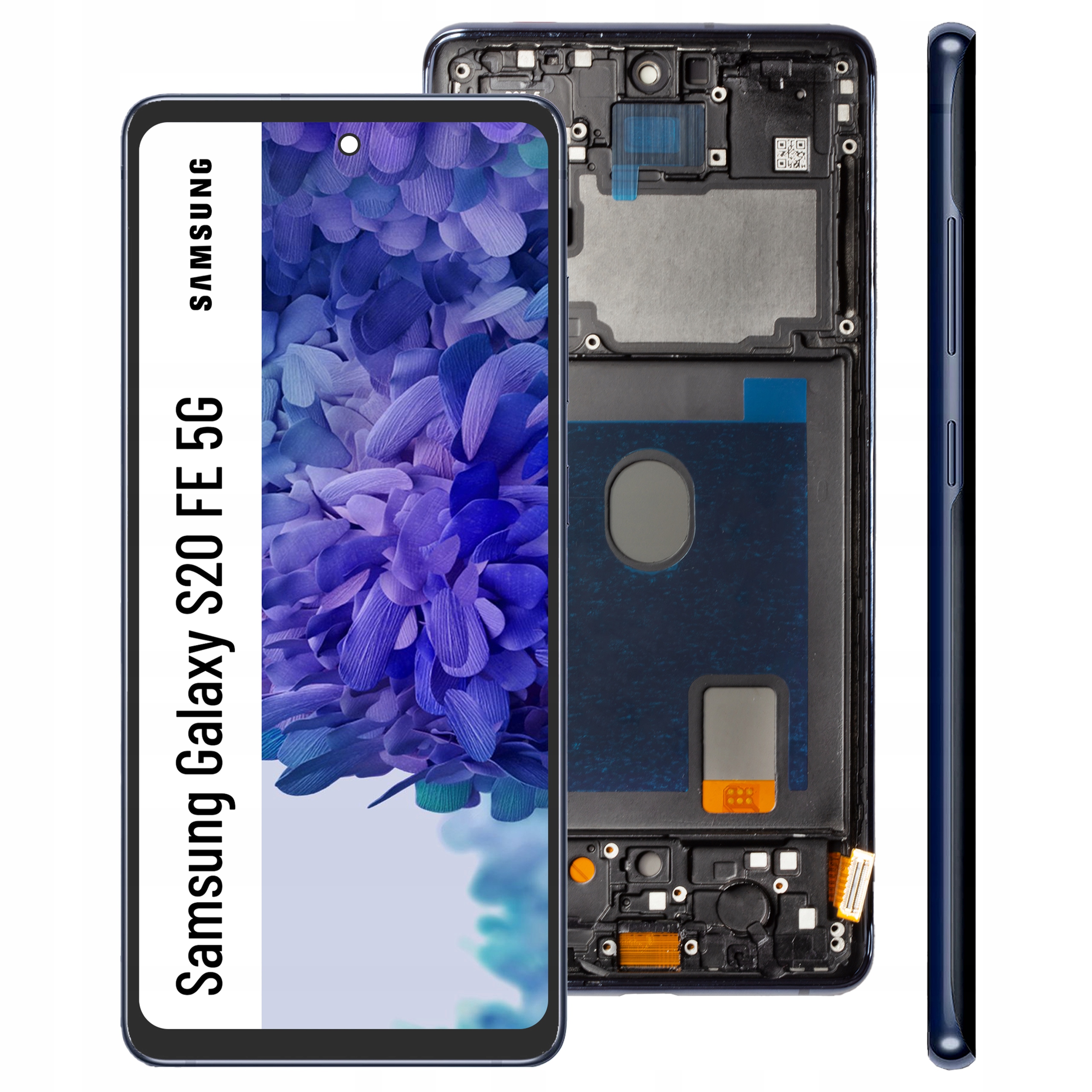 Displej s rámečkem pro Galaxy S20 Fe 5G Incell Display LCD panel Cloud Navy