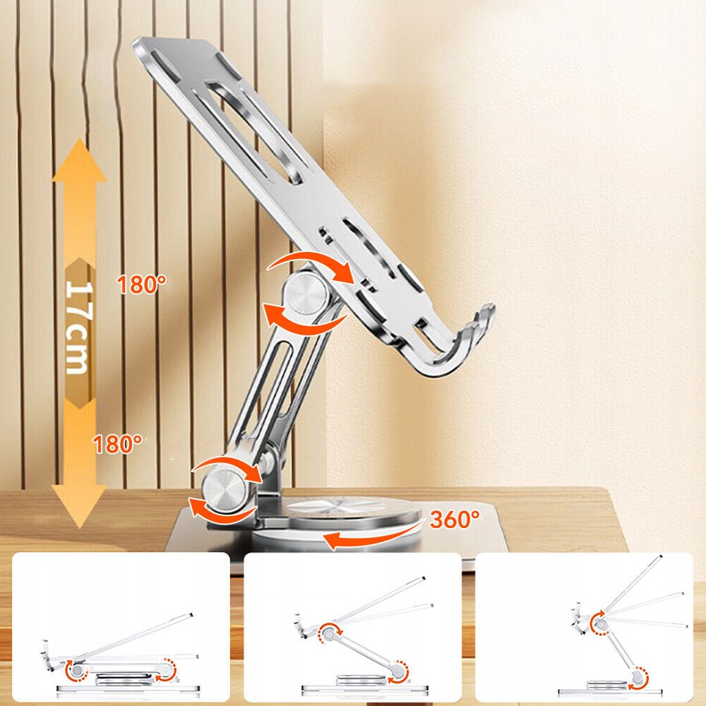 OBRÓT 360° ROZPRASZANIE CIEPŁA STOJAK NA TELEFON KOMÓRKOWY ANTYPOŚLIZGOWY Kolor inny