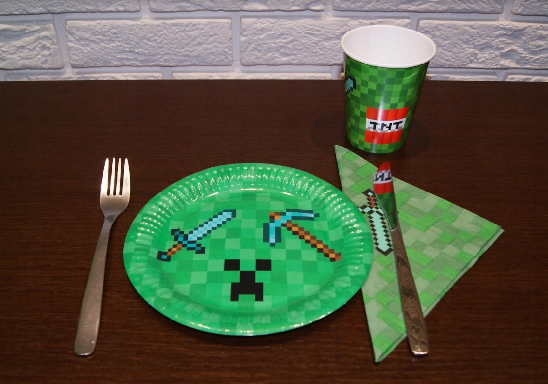 Kubeczki Papierowe Piksele 6 sztuk Urodziny Marka Congee