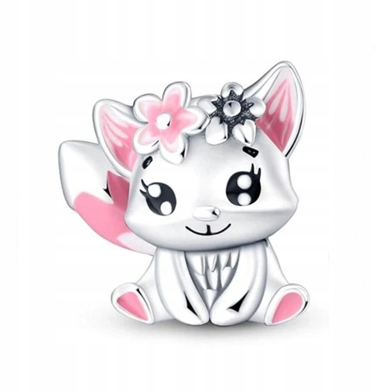 Stříbrný přívěsek Ag 925 růžový liška IM0350424CH