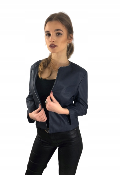 A1 ŻAKIET BOLERKO E-SKÓRA SIMPLE GRANAT R.44 Marka Dana