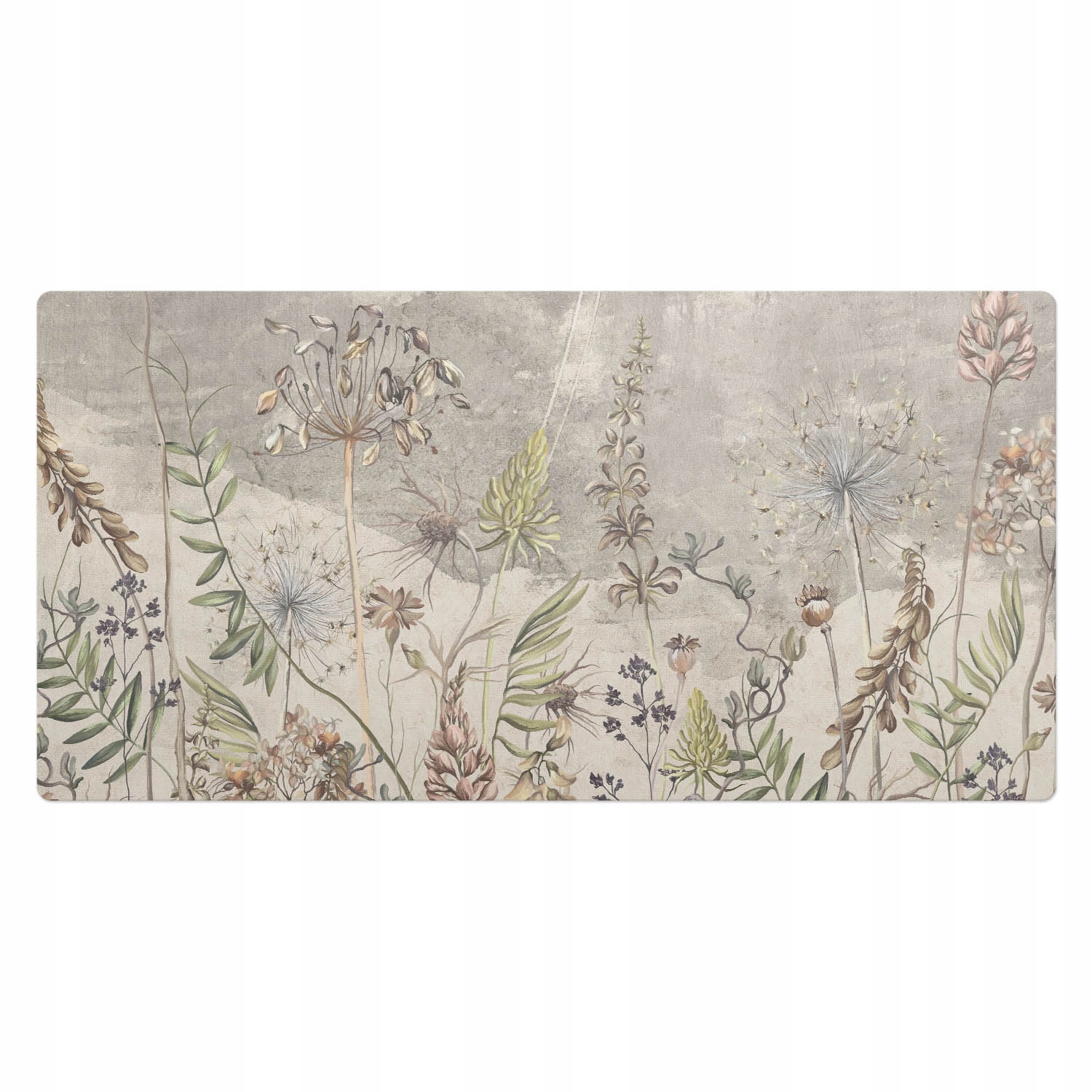 Podložka na psací stůl s potiskem Květinová grafika ve vintage stylu 100 x 50 cm