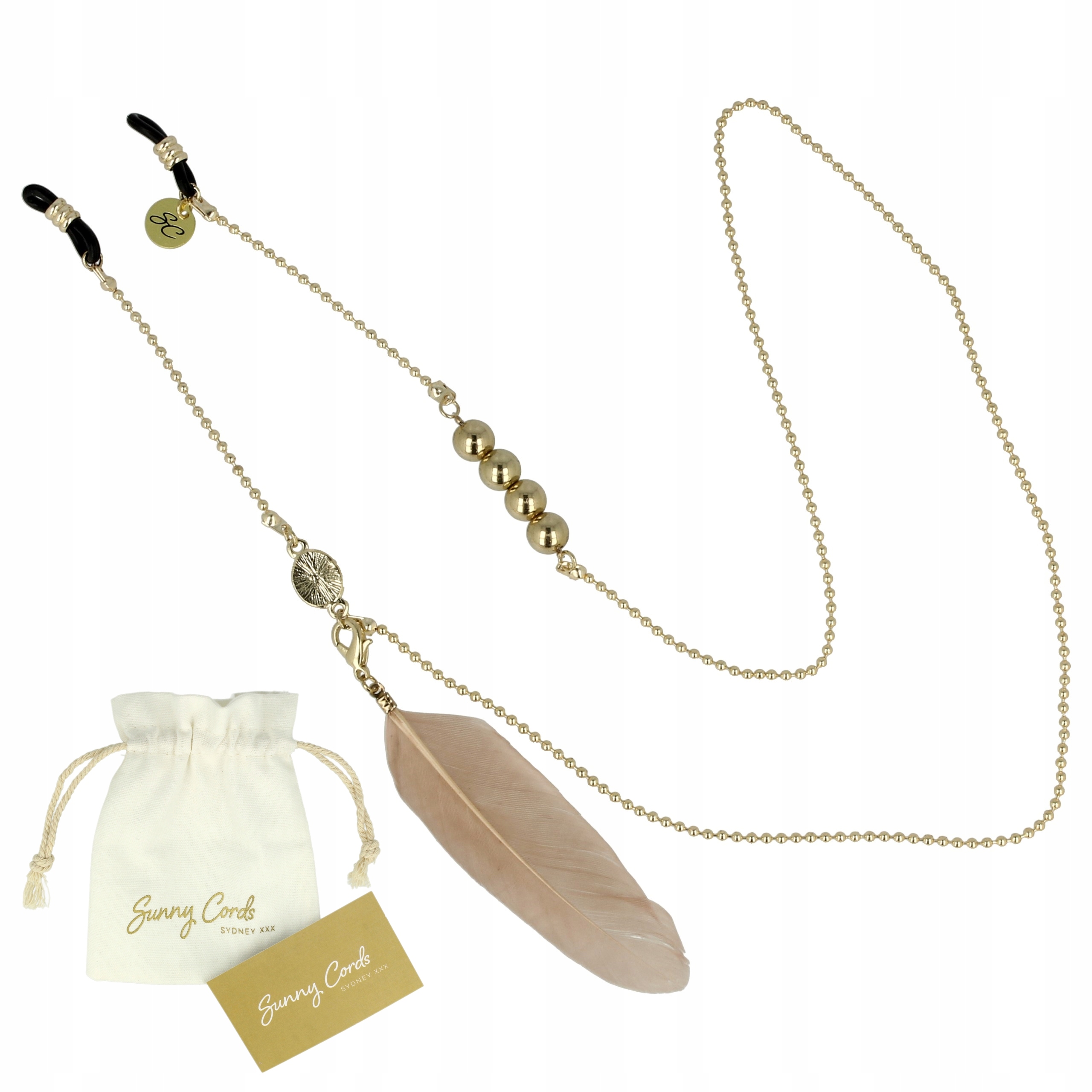 

Łańcuszek do okularów chain Feather C handmade