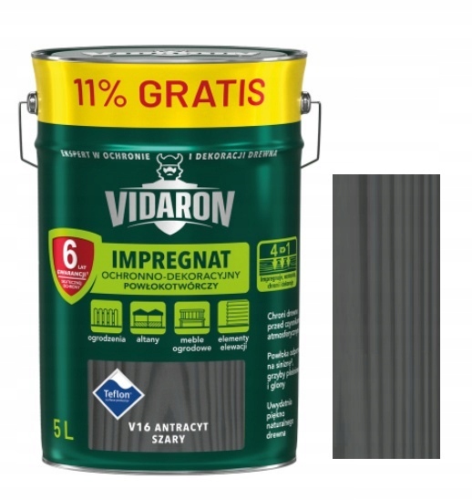 

Vidaron Impregnat V16 Antracyt Szary 5L