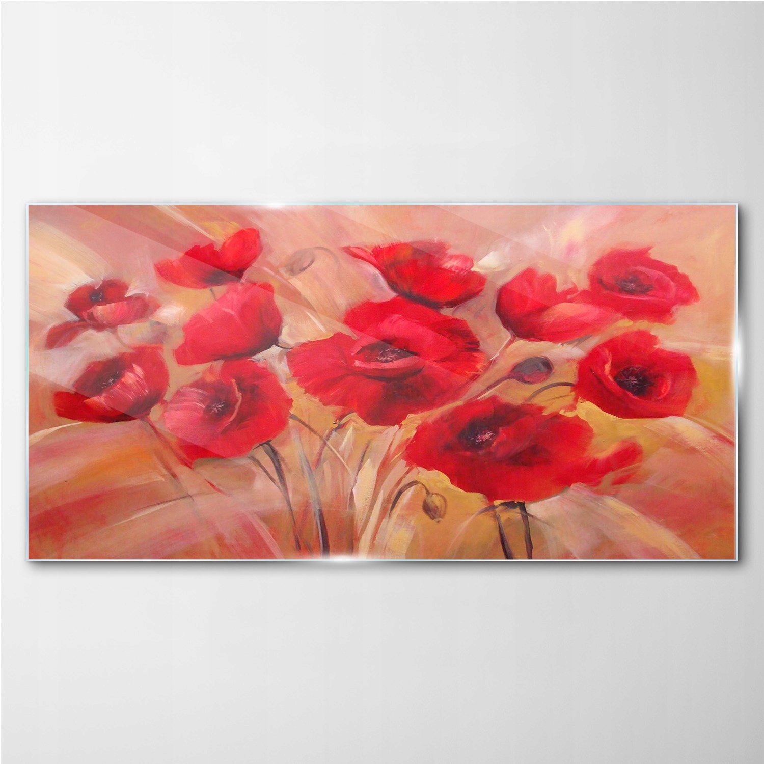 

Foto-obraz szklany Kwiaty maki czerwony 100x50 cm