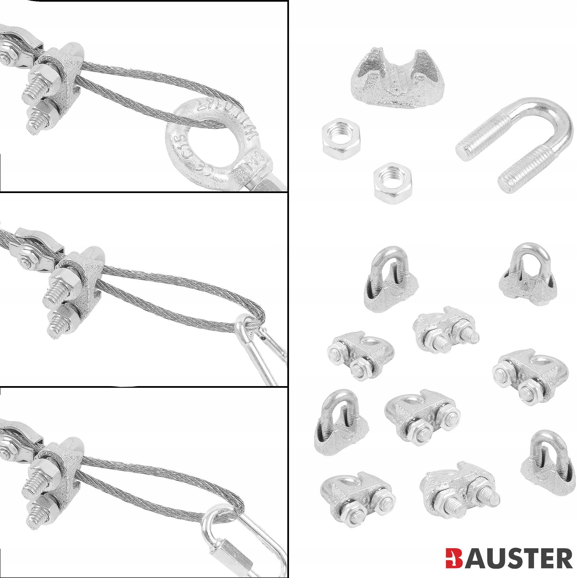 10x ZACISK LINOWY KABŁĄKOWY DO LIN OCYNKOWANY 6MM Kod producenta 2008(10)