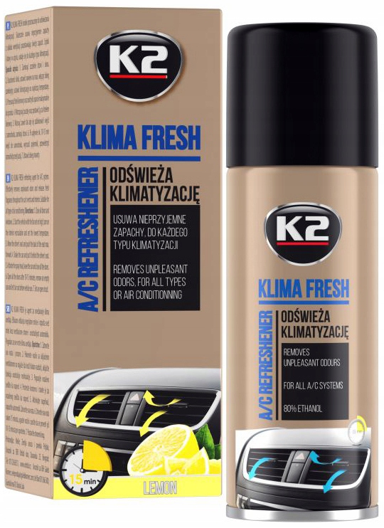 

K2 Klima Fresh Odgrzybiacz Do Klimy Fresh Lemon