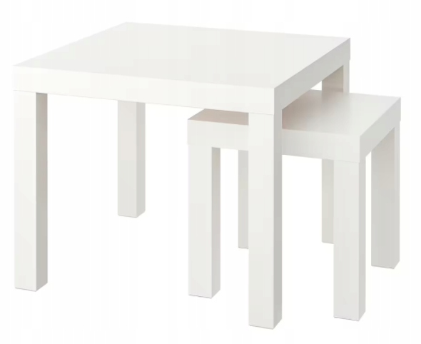 

Stolik stoliki skandynawskie komplet 2 szt White