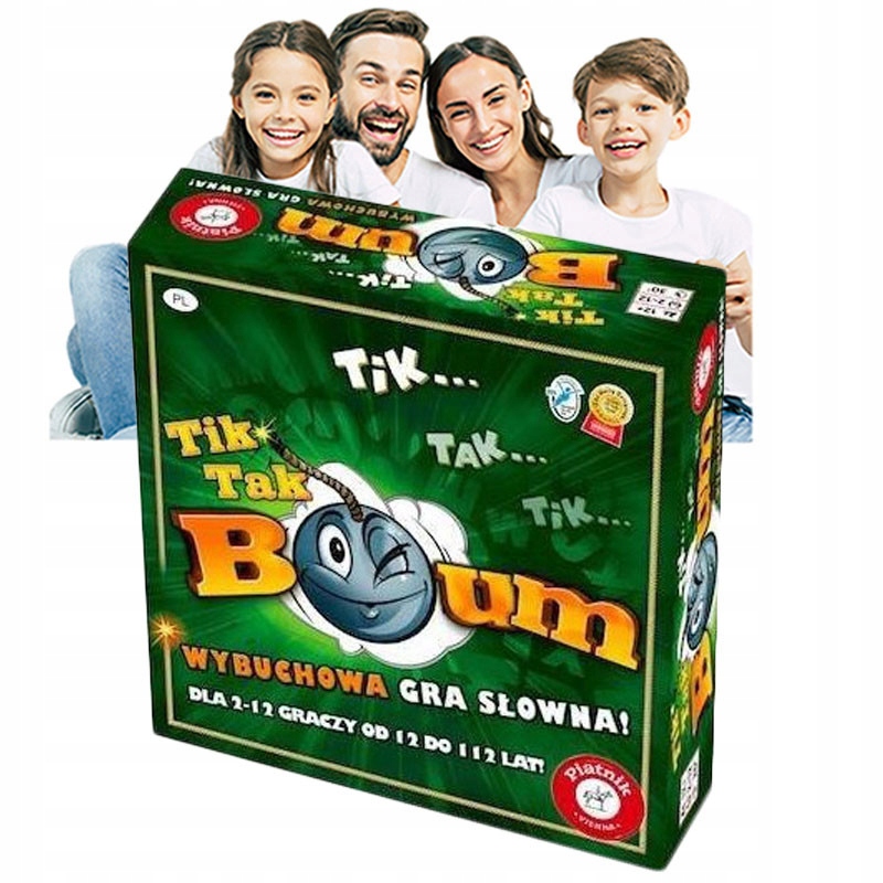 Familijna Ciekawa Gra Planszówka dla Dziecka Tik Tak Bum Rozgrywka