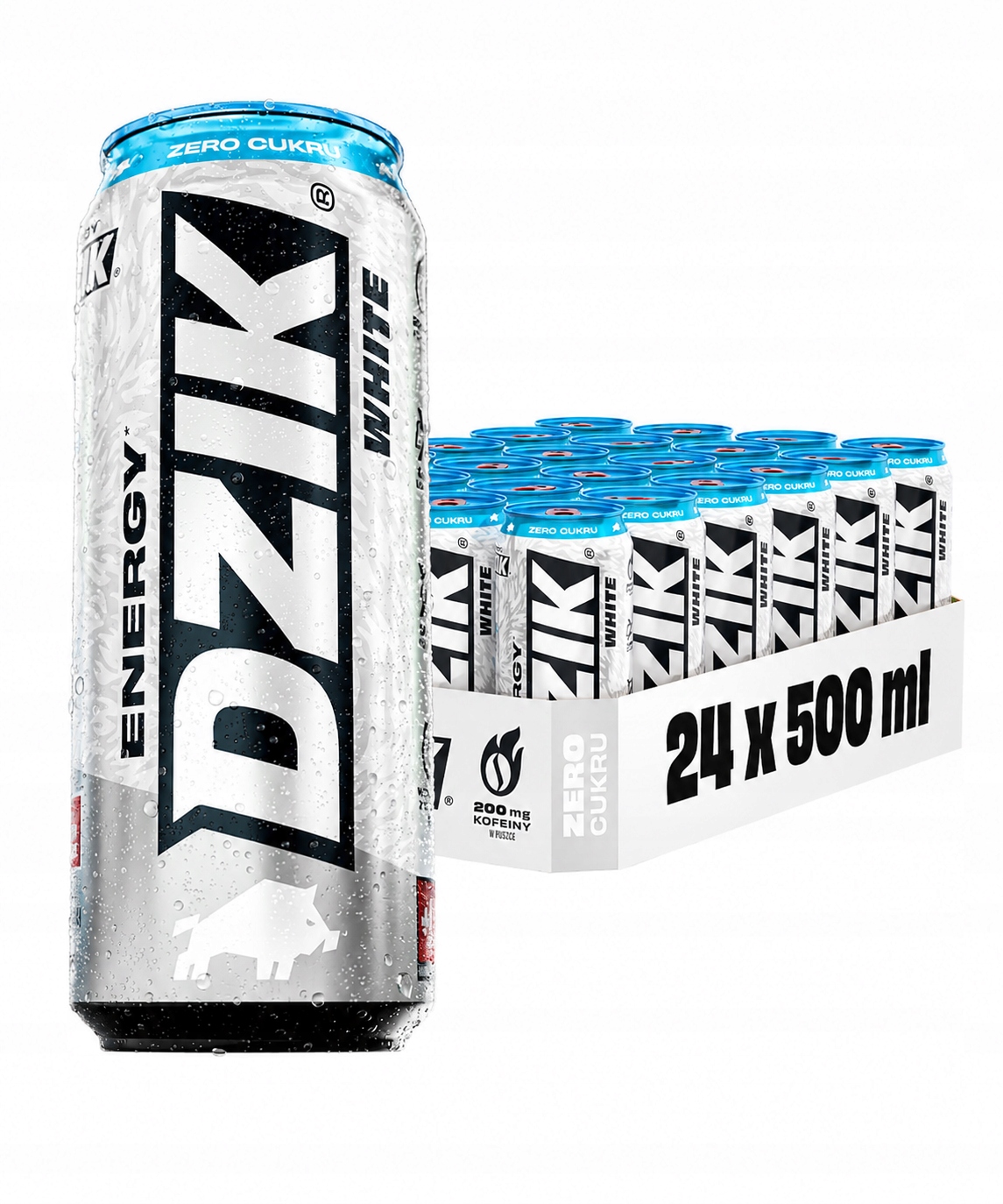 24xNapój energetyczny Energetyk Wkdzik White Citrus Candy Drink 500ml