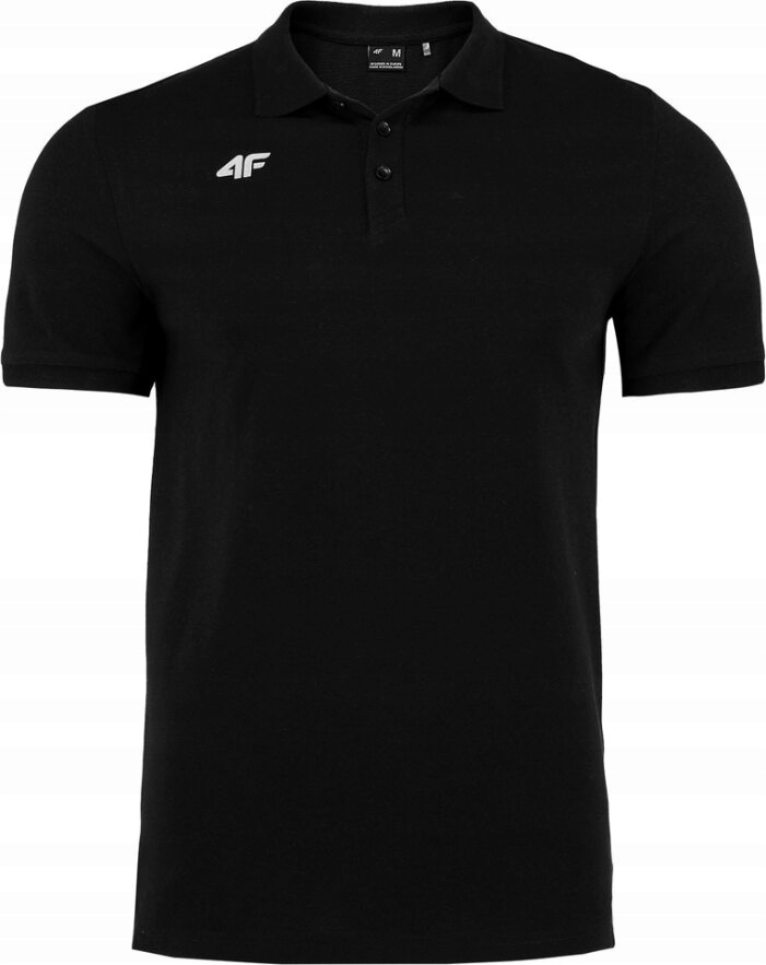 4F KOSZULKA POLO CZARNA POLÓWKA 100% BAWEŁNA TSM008B r. S