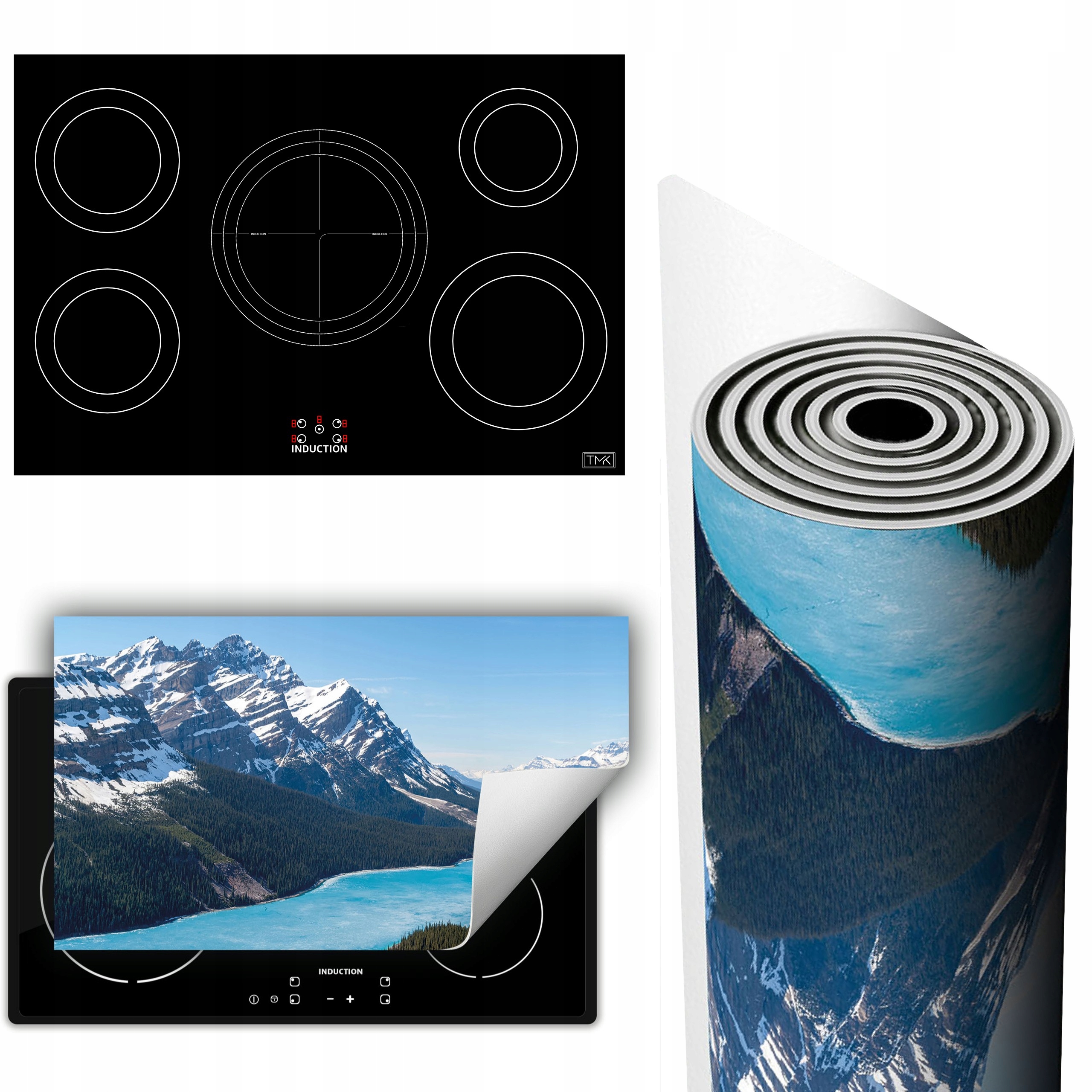 Vinylová Podložka Ochrana Kuchyňské Desky 90x52 Krajina hory
