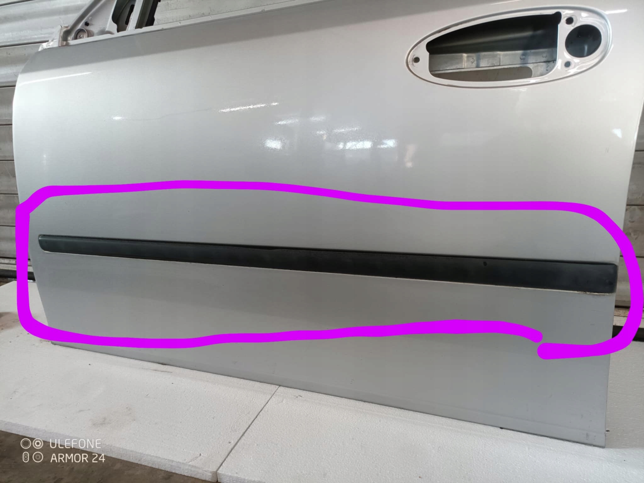 moulding left door left front Saab 9-3 II 93 z spinkami 02-07r central