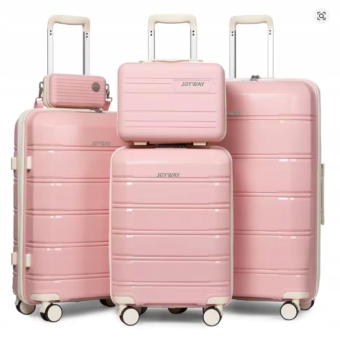 5-dílná sada zavazadel Joyway, kufr, zavazadla, růžová barva