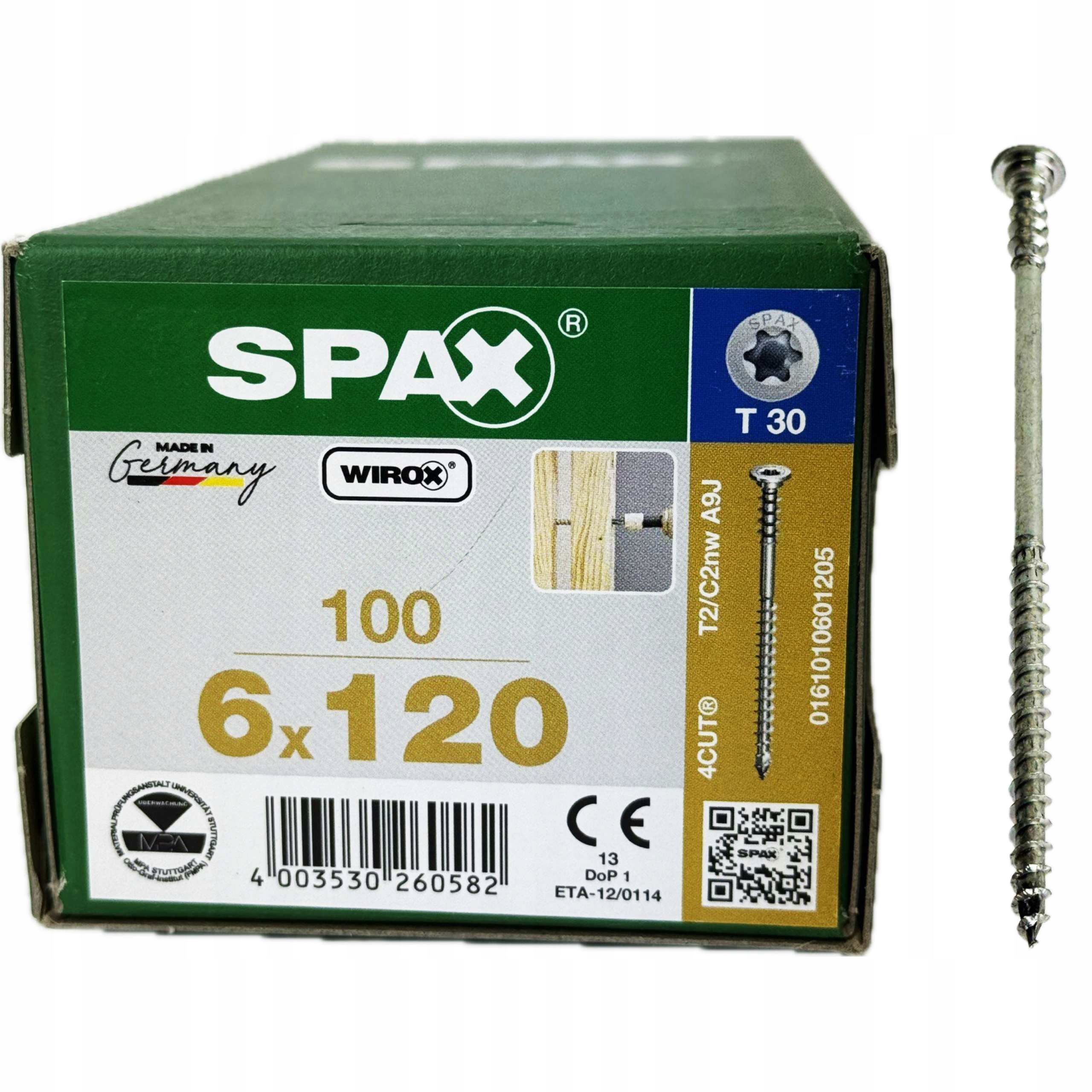 Spax Regulační šroub 6,0x120 100 Ks