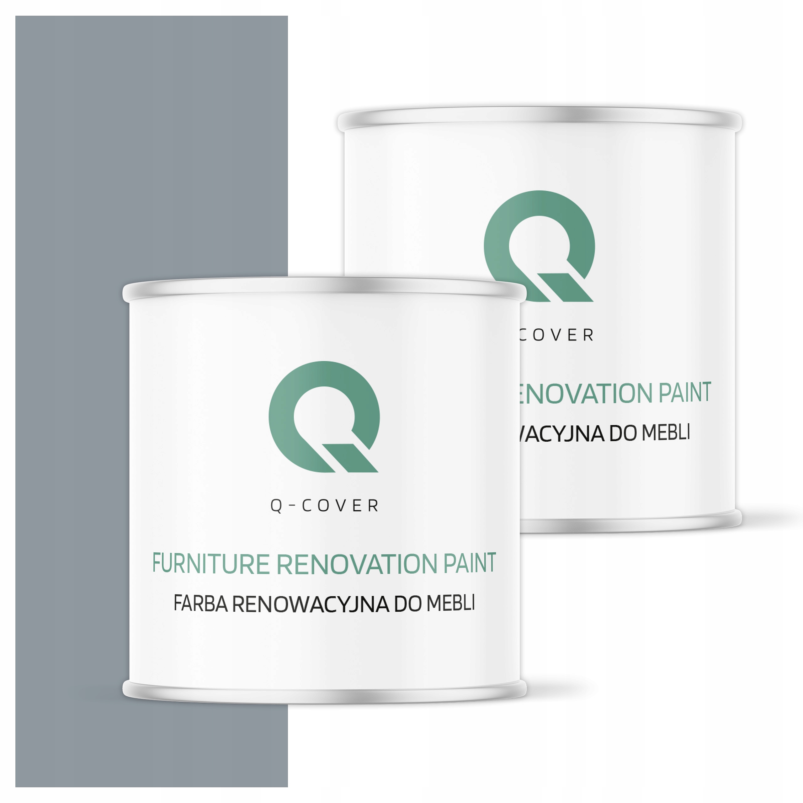 Farba na renováciu nábytku Mdf drevo Ozdobná šedá modrá 7001 Lesk 2,5L