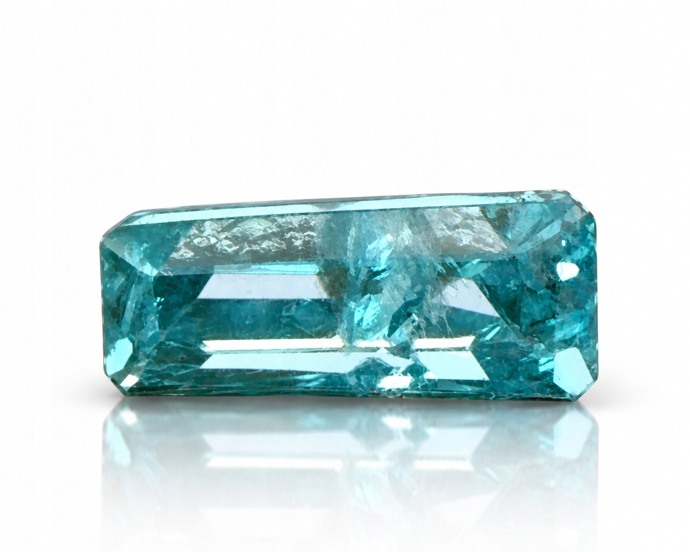 Přírodní diamant 0.04 ct modrá bageta certifikát Wbd