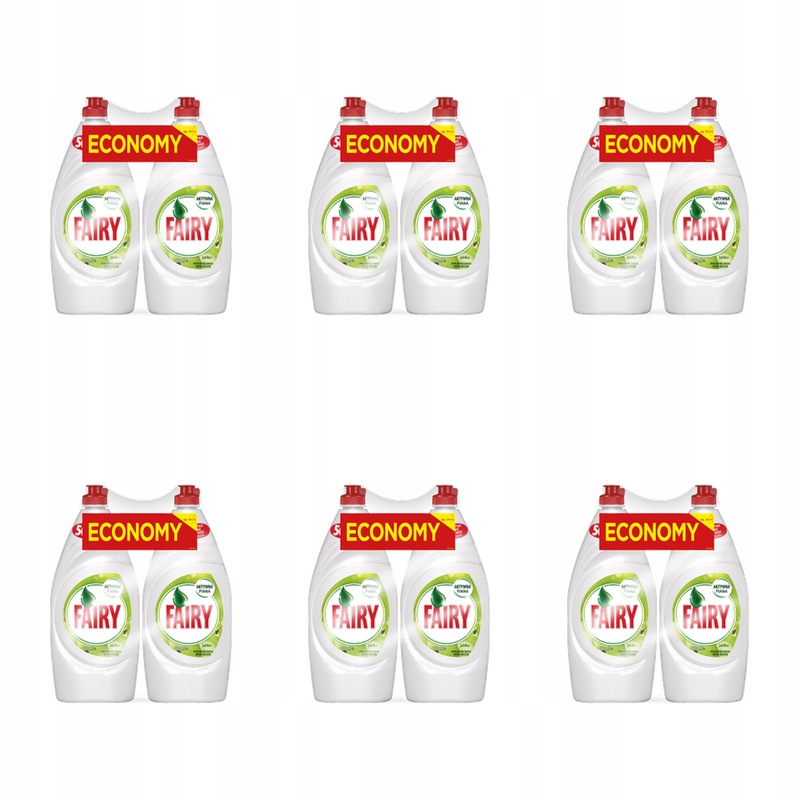 Fairy jablečný prostředek na mytí nádobí 2x900 ml X6