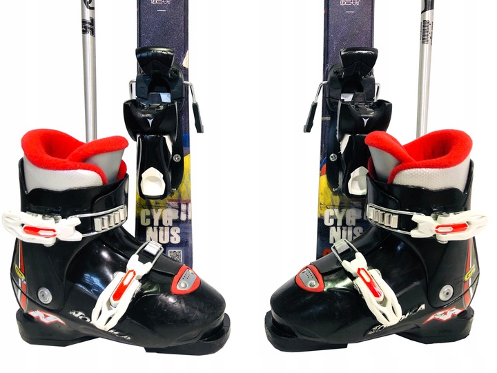Komplet Narty CYGNUS 90 + BUTY r. 30 + KIJE Model X1