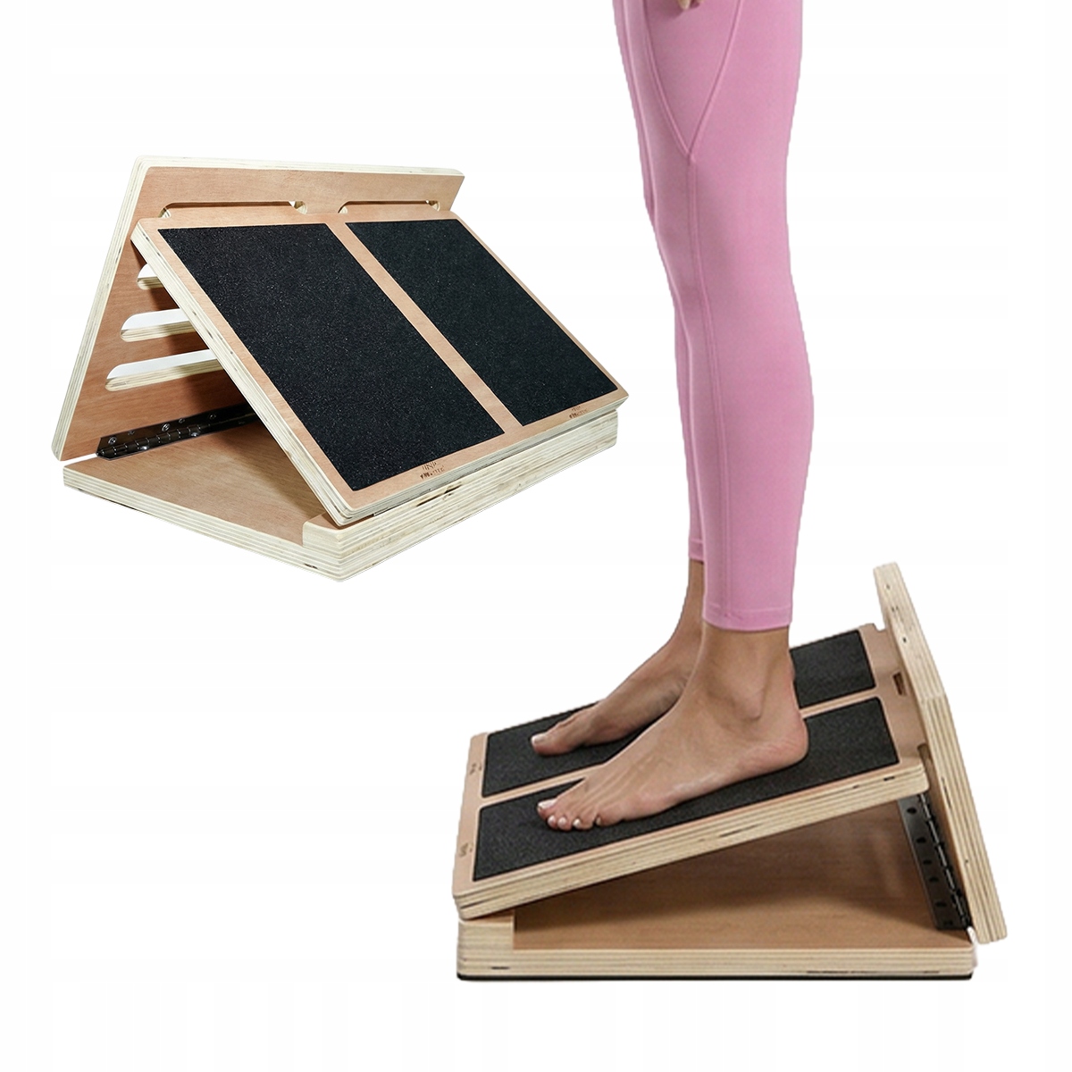 Drewniana Platforma Do Rozciągania Do Ćwiczeń Łydek Przysiadów Regulowana
