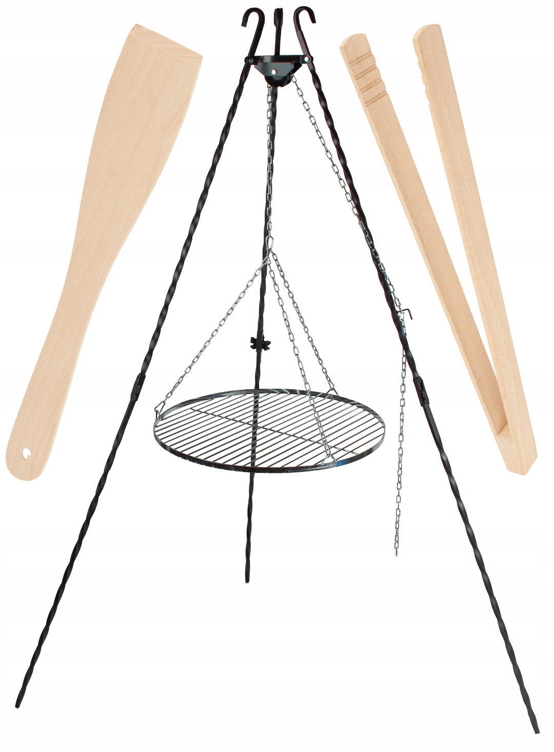 

Grill Ogrodowy Trójnóg Kuty Ruszt 60 CM Wiszący