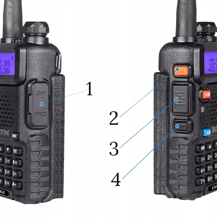 2SZT BAOFENG UV-5R 5W KRÓTKOFALÓWKA RADIOTELEFON WALKIE TALKIE PMR FM Marka Baofeng