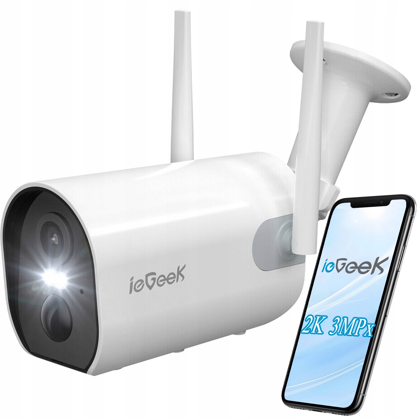 Venkovní WiFi kamera Kamery Full Hd 2K 3MPx 4x Zoom na 5200 mAh Akumulátor