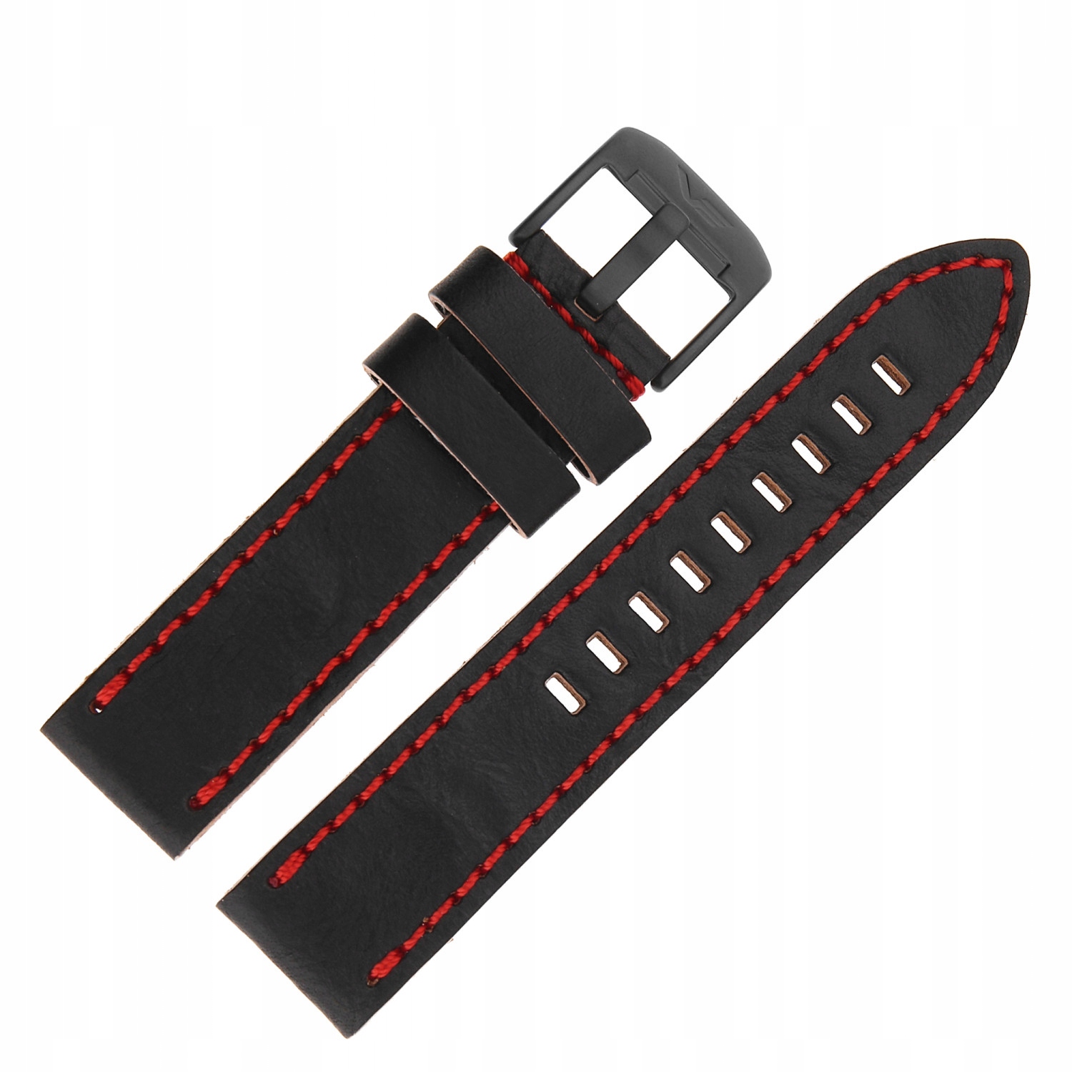 Pásek Almaz Kůže (C260) černý s červenou p. černou kl.