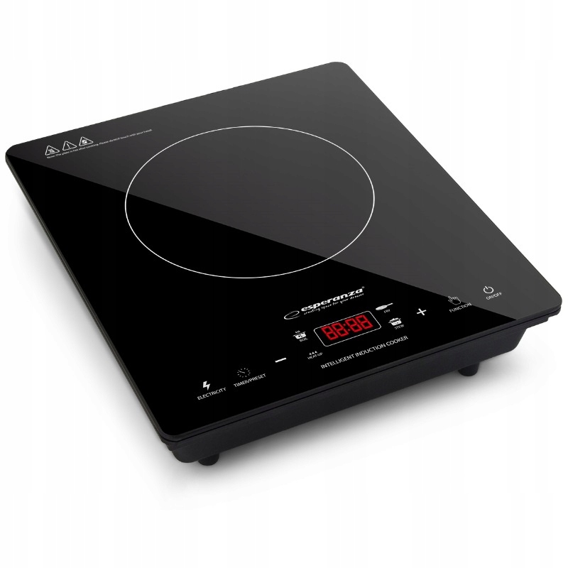 Kuchnia indukcyjna jednopalnikowa czarna 2000W Esperanza Vesuvius