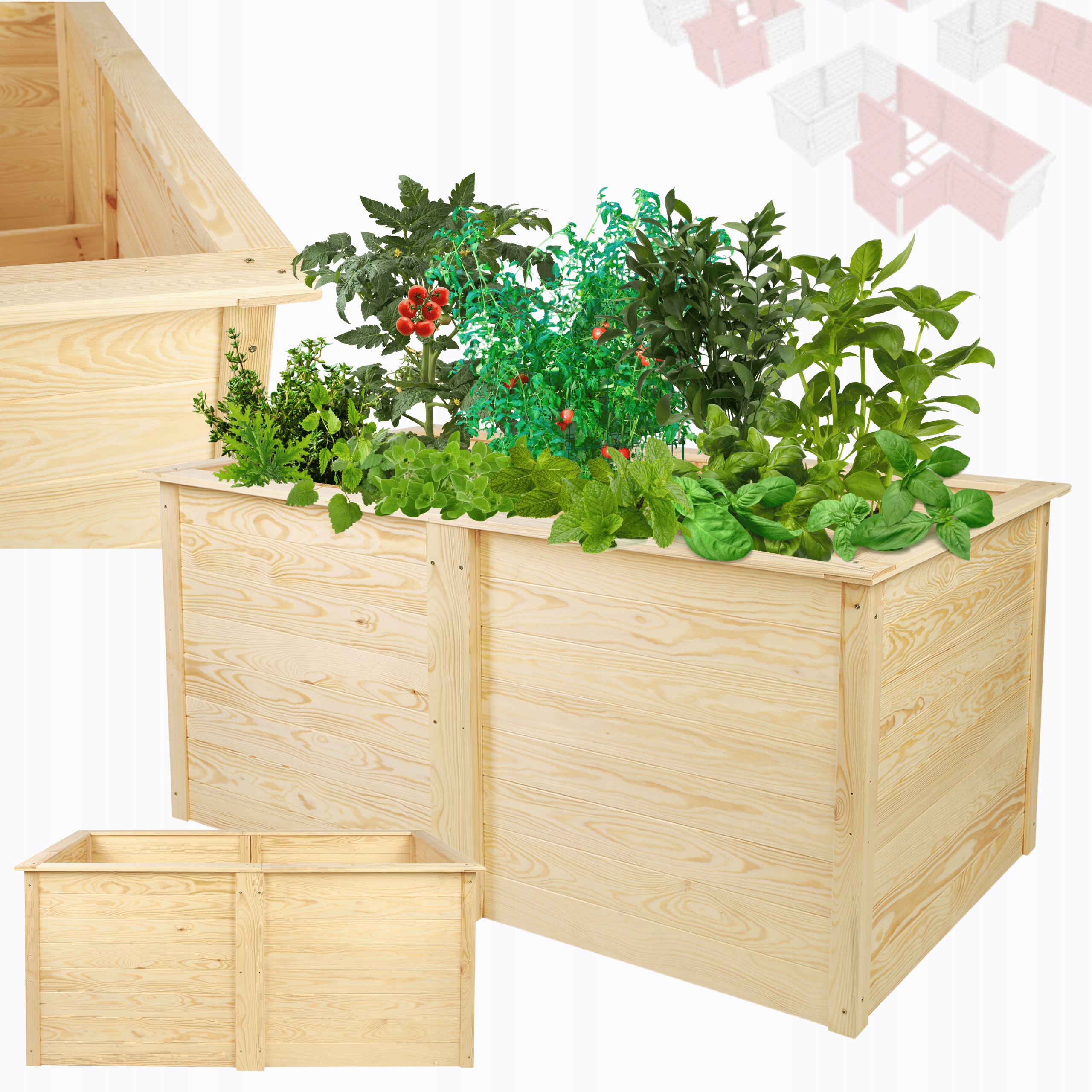 Zeleninový Záhon záhon kvetináč zeleninový záhon Modulárny základný box na zeleninu