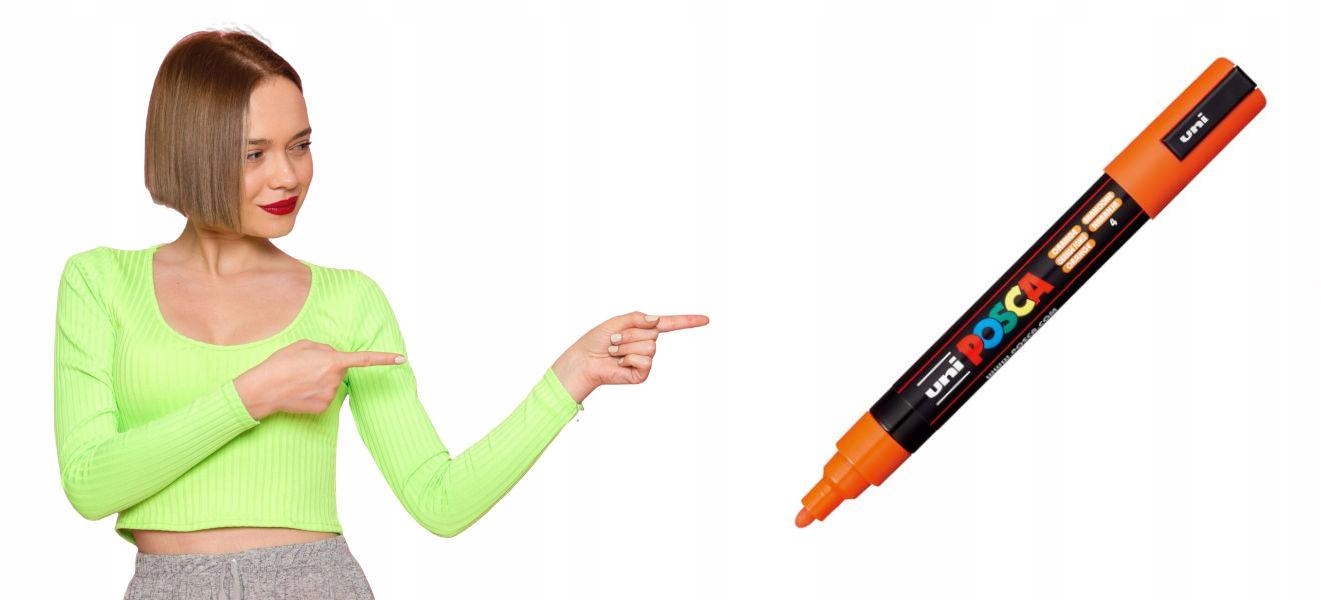 Маркер UNI POSCA PC-5M оранжевый (4)