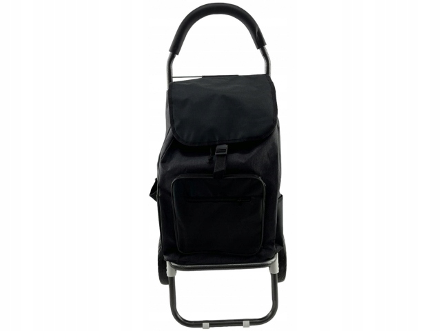 TORBA AVENTURE NA KÓŁKACH WÓZEK NA ZAKUPY 40L - CZARNA