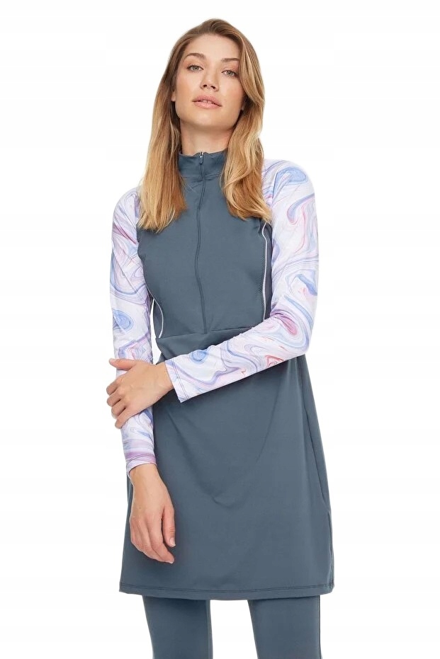 Trendyol Jednodílné Plavky S Dlouhým Rukávem A Zipem 40 5EA