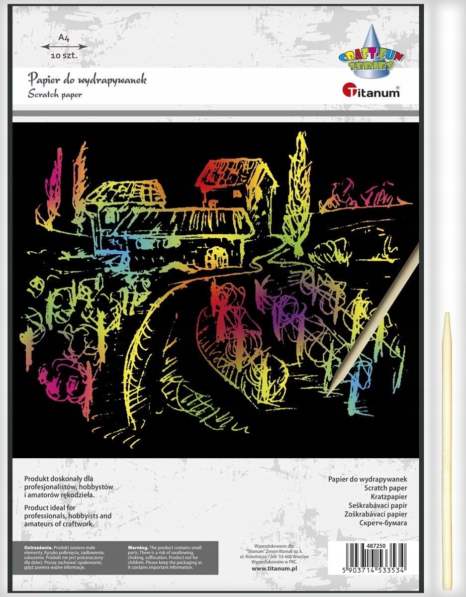 

Papier do wydrapywanek A4 10 szt Titanum
