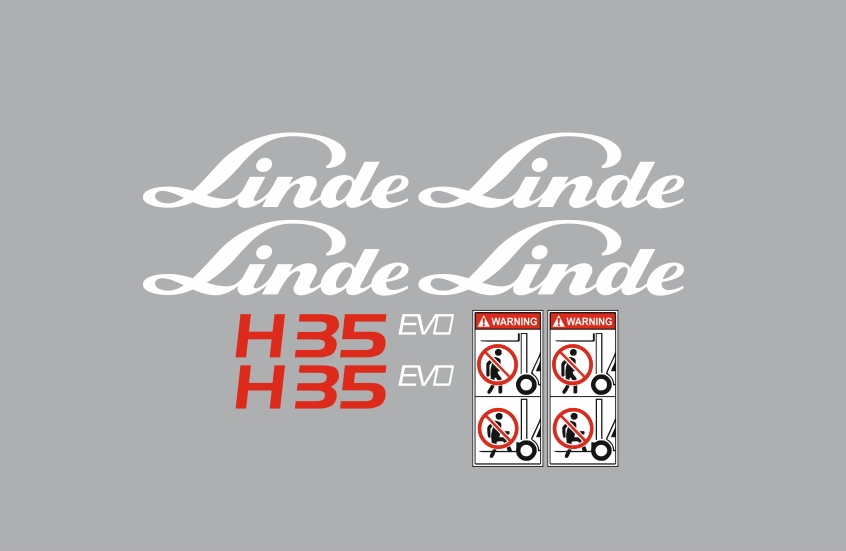 Samolepky s nálepkou Linde H35 Evo