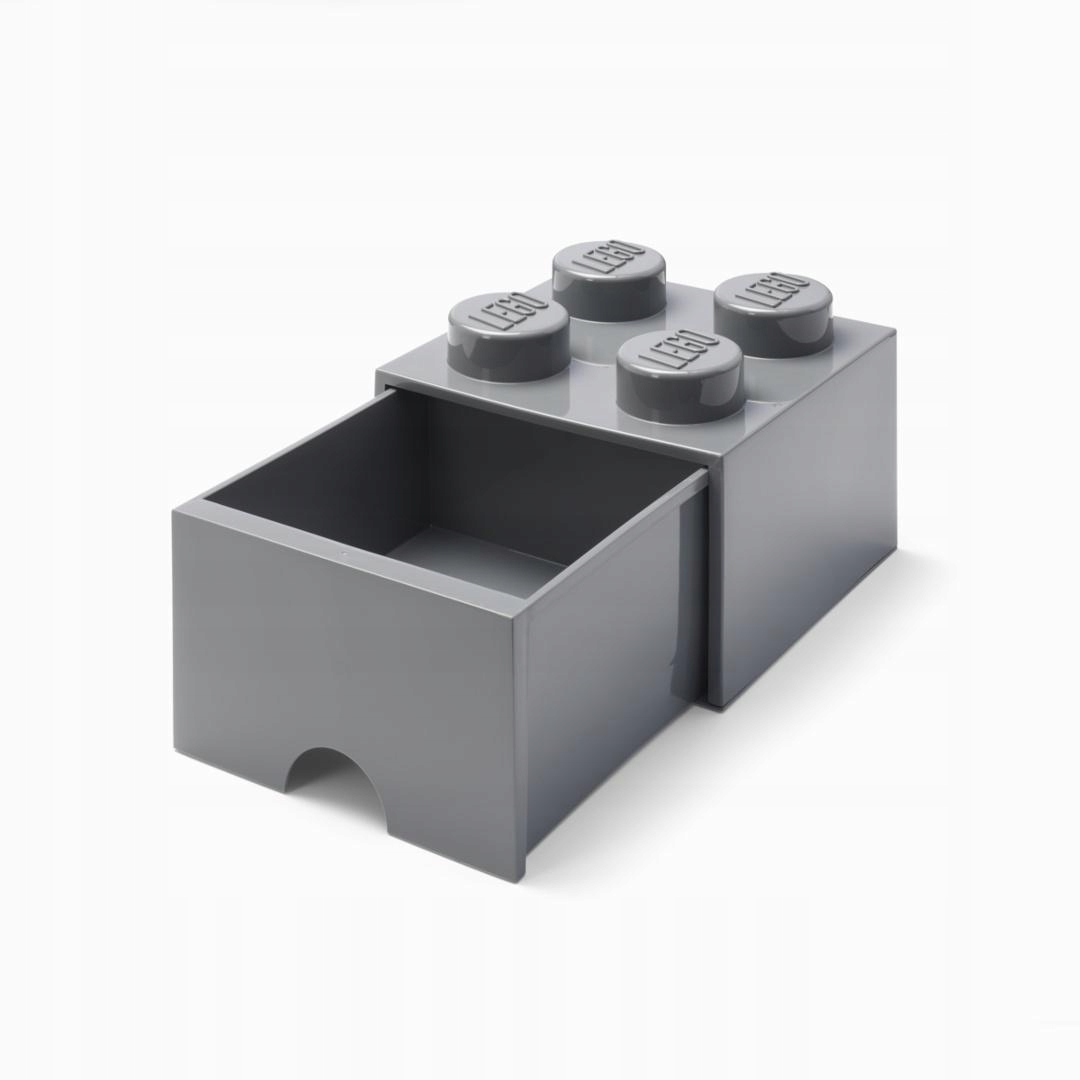 Lego (r) kontejner kostka se zásuvkou čtyř šedý Nhg