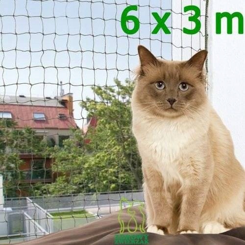 

Wzmocniona drutem siatka ochronna dla kota 6 x 3 m