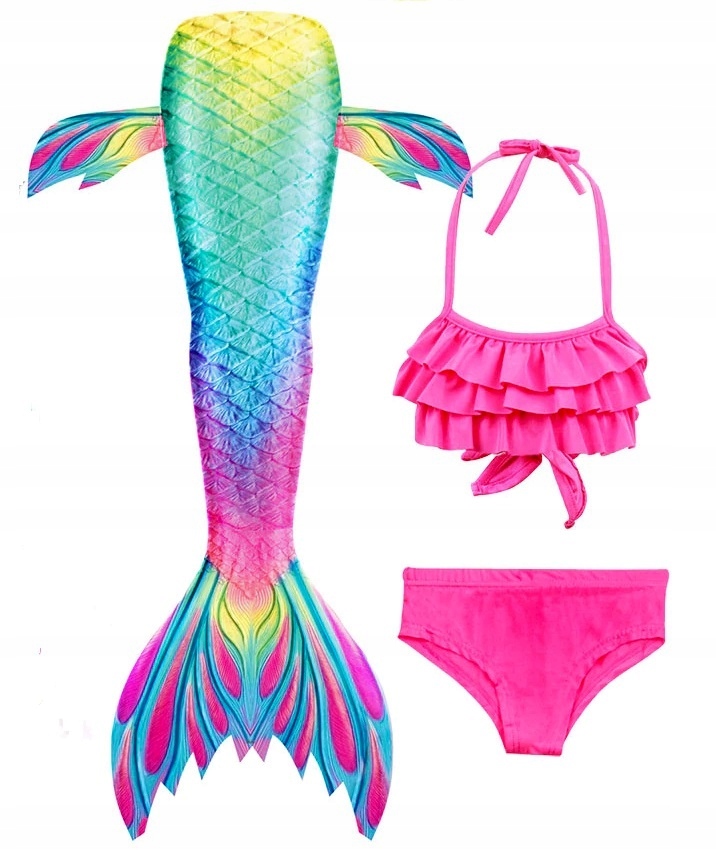 

Strój Kąpielowy Syreni Ogon Rainbow Pink 134