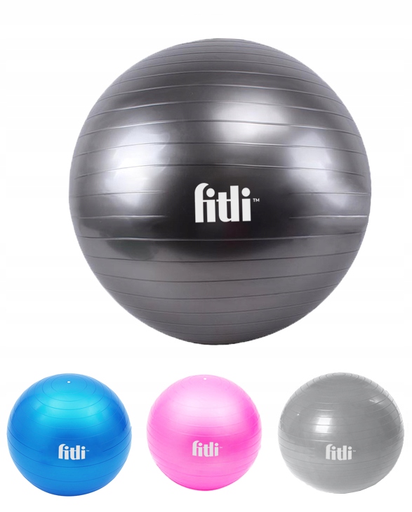 PIŁKA REHABILITACYJNA Gimnastyczna 75cm do ćwiczeń fitness ANTIBURST POMPKA Średnica 75 cm