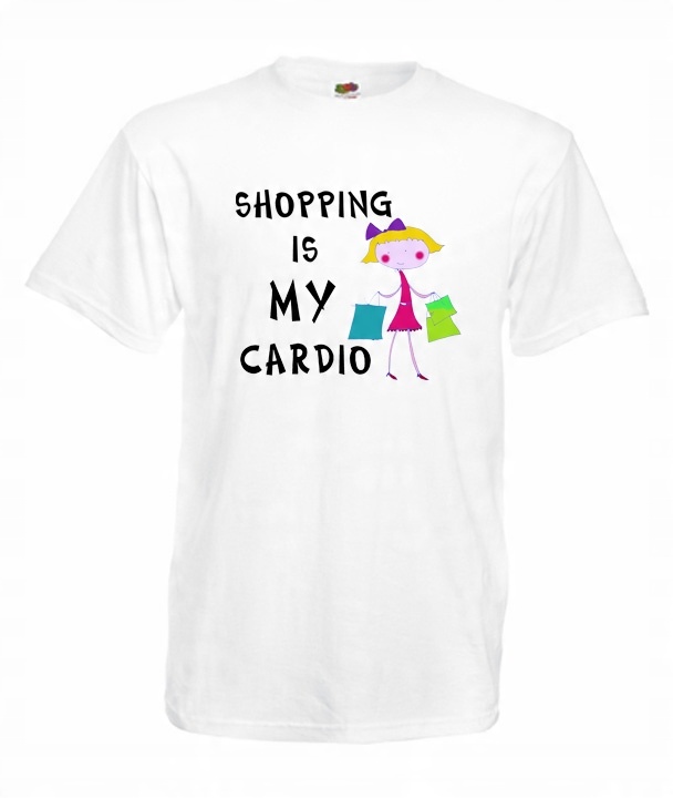 

S Koszulka Męska Shopping Is My Cardio Zakupy