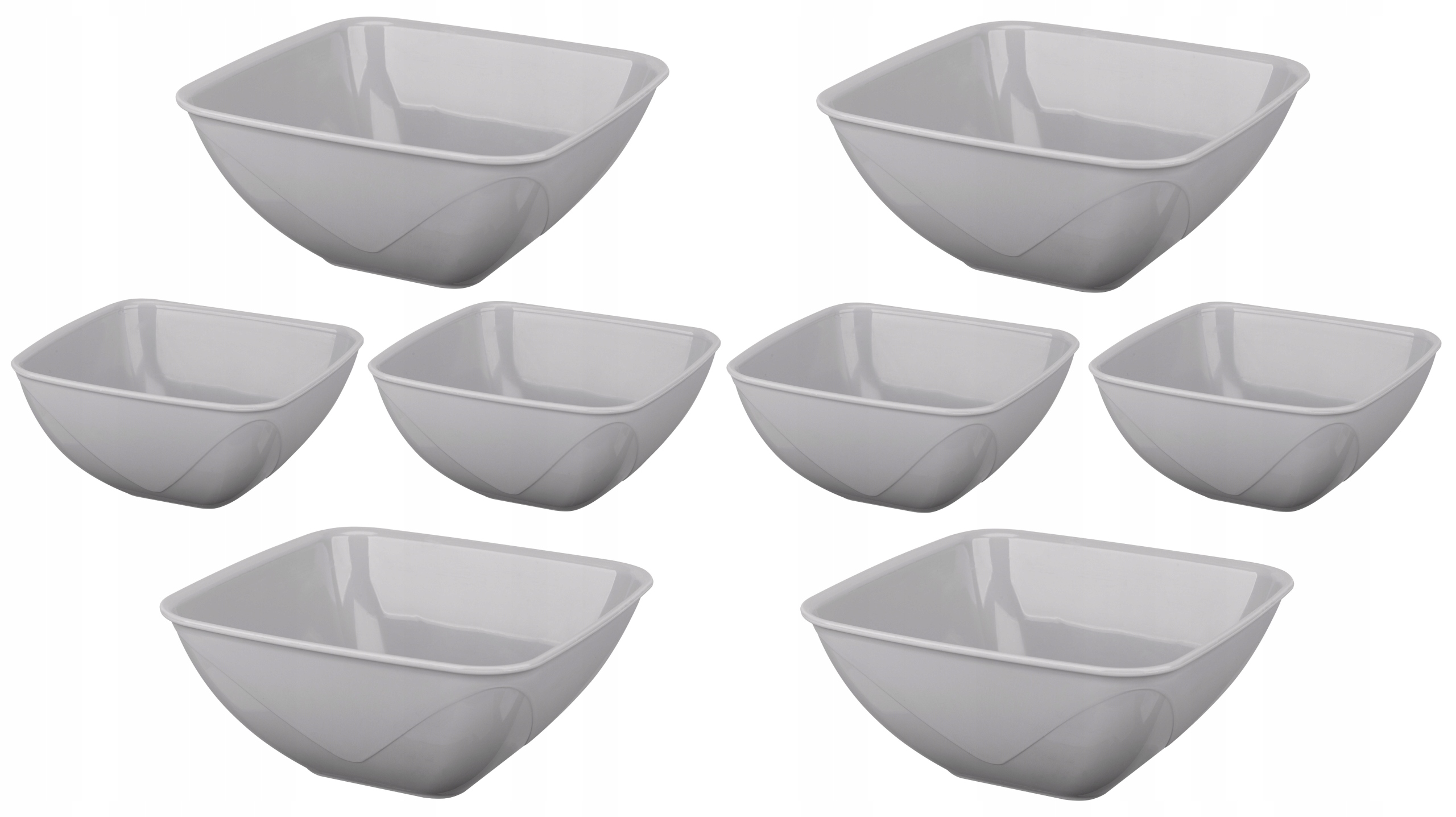 MISKA PLASTIKOWA ZESTAW MISEK KUCHENNYCH KOMPLET 8 SZT. 4 x 0,4 L; 4 x 1 L