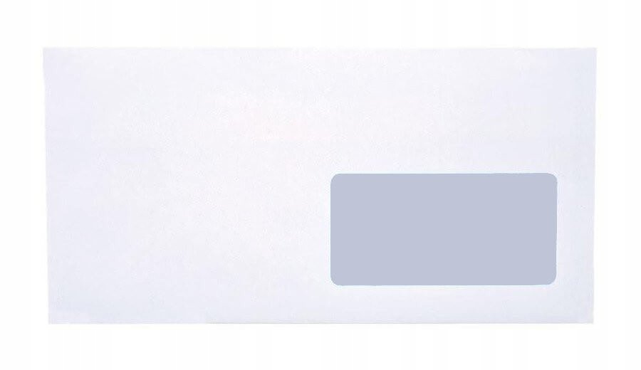 Koperty biurowe koperta biała DL OKNO PRAWE 50szt
